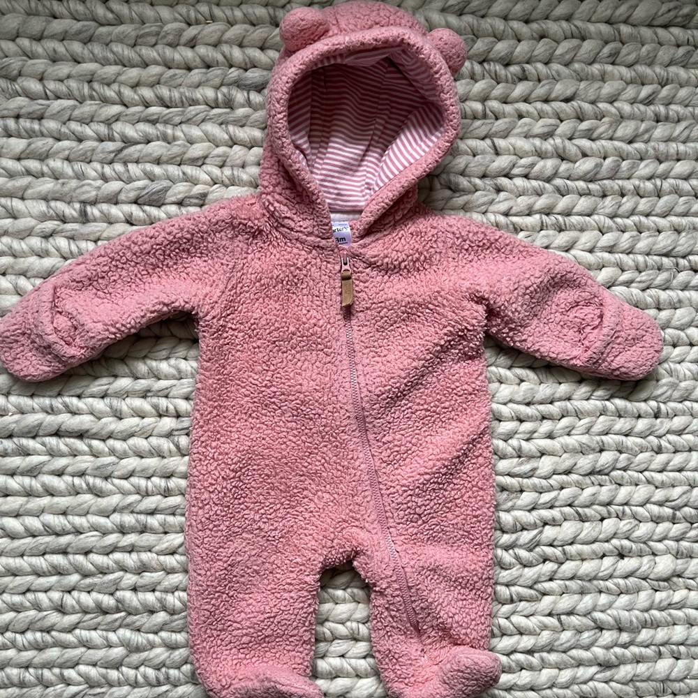 Carter’s Pink Zip-Up Sherpa Pram
